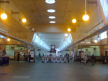 The impressive ticket hall at Uxbridge Station
