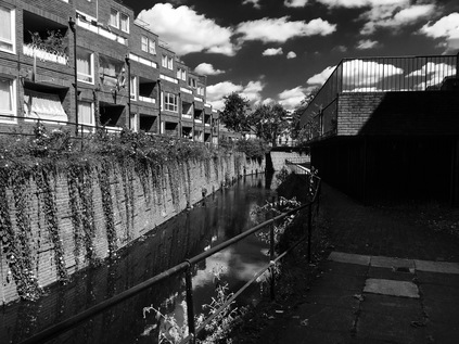 Into culvert, near Silver Street
